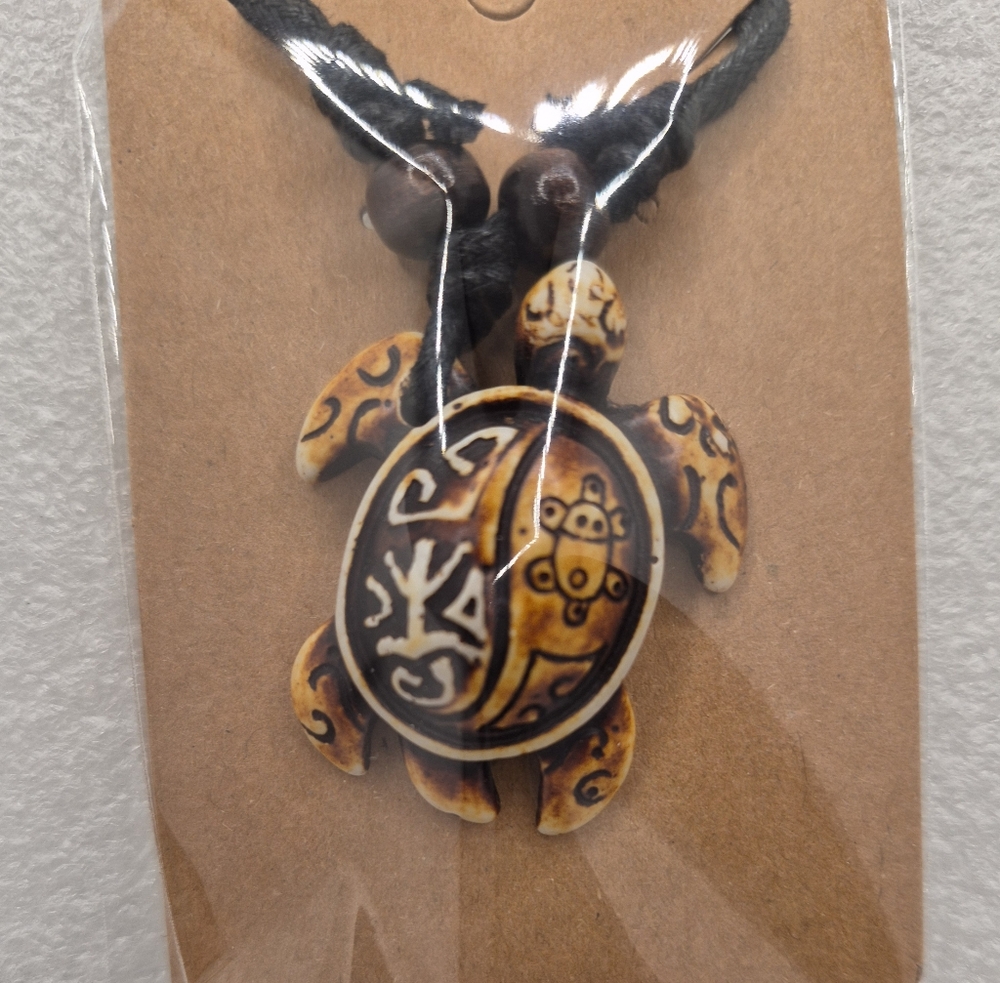 Brown Turtle Pendant Necklace - Men Accessories